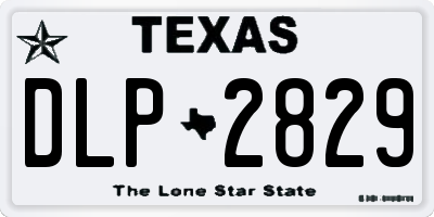 TX license plate DLP2829