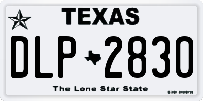 TX license plate DLP2830