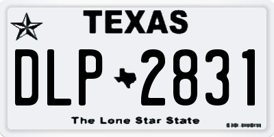 TX license plate DLP2831