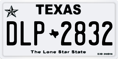 TX license plate DLP2832