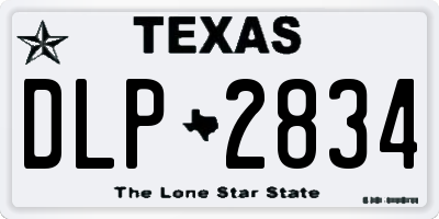 TX license plate DLP2834