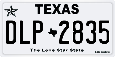 TX license plate DLP2835