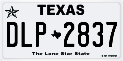 TX license plate DLP2837