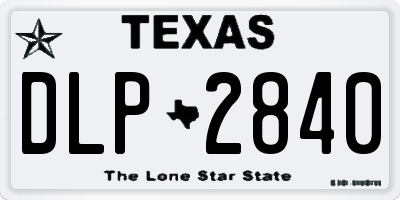 TX license plate DLP2840