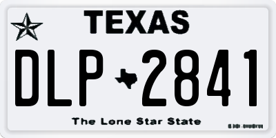 TX license plate DLP2841