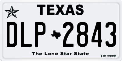 TX license plate DLP2843