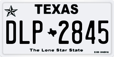 TX license plate DLP2845