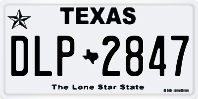 TX license plate DLP2847