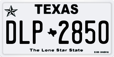 TX license plate DLP2850