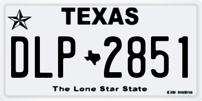 TX license plate DLP2851
