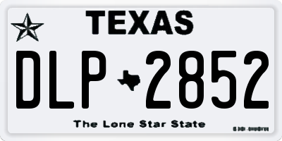 TX license plate DLP2852