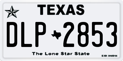 TX license plate DLP2853
