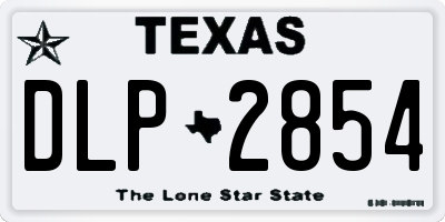 TX license plate DLP2854