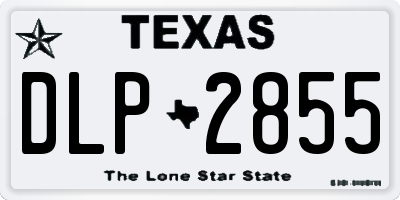 TX license plate DLP2855