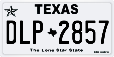 TX license plate DLP2857
