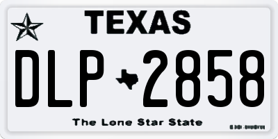 TX license plate DLP2858