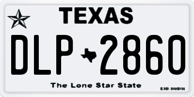 TX license plate DLP2860