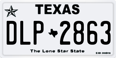 TX license plate DLP2863