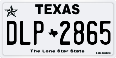 TX license plate DLP2865