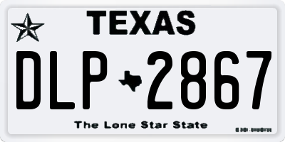 TX license plate DLP2867
