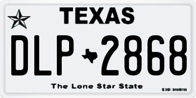 TX license plate DLP2868