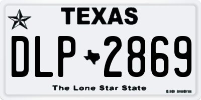 TX license plate DLP2869