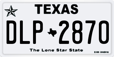TX license plate DLP2870
