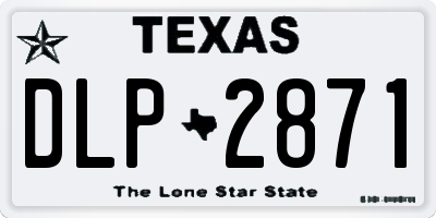TX license plate DLP2871