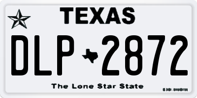 TX license plate DLP2872