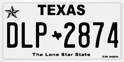 TX license plate DLP2874