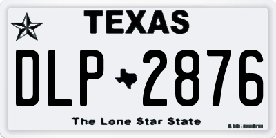 TX license plate DLP2876