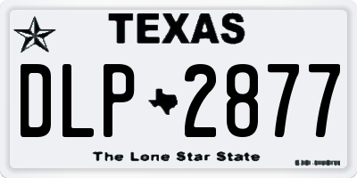 TX license plate DLP2877