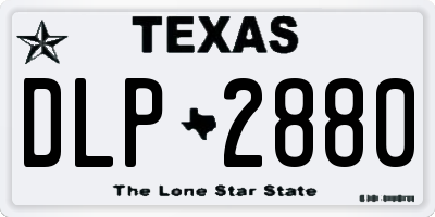 TX license plate DLP2880
