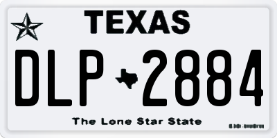TX license plate DLP2884