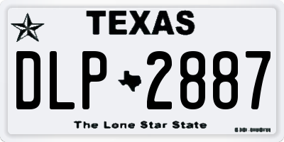 TX license plate DLP2887