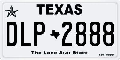 TX license plate DLP2888