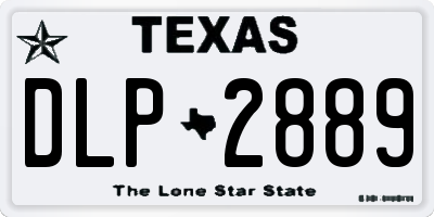 TX license plate DLP2889