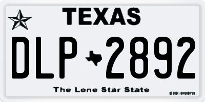 TX license plate DLP2892