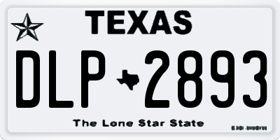 TX license plate DLP2893