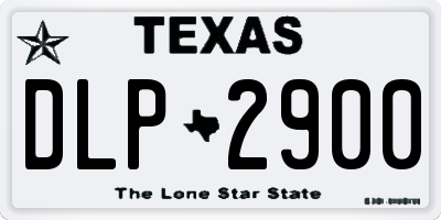 TX license plate DLP2900