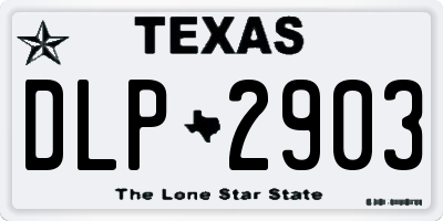 TX license plate DLP2903
