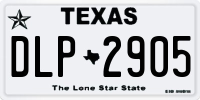 TX license plate DLP2905