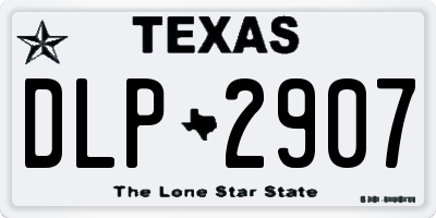 TX license plate DLP2907