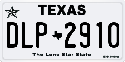 TX license plate DLP2910