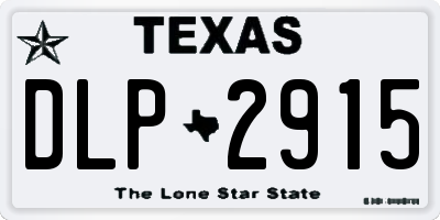 TX license plate DLP2915