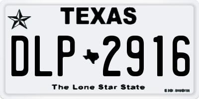 TX license plate DLP2916