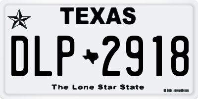 TX license plate DLP2918