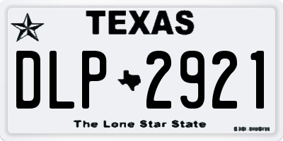 TX license plate DLP2921