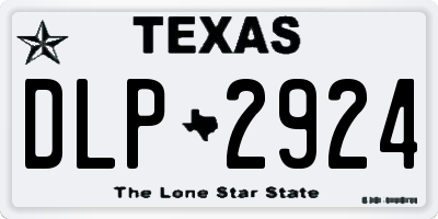 TX license plate DLP2924