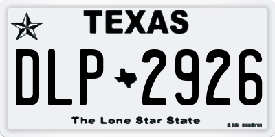 TX license plate DLP2926